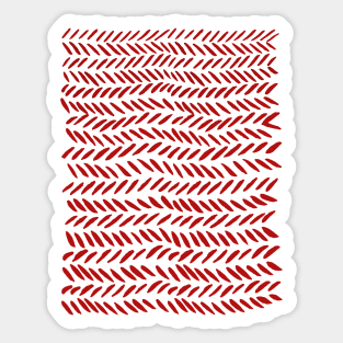 Watercolor knitting pattern - red Sticker